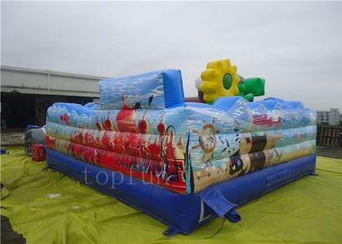Sewa Komersial Taman Hiburan Inflatable, PVC Tarpaulin Ocean Theme Fun Land