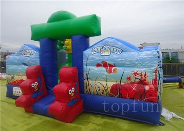 Sewa Komersial Taman Hiburan Inflatable, PVC Tarpaulin Ocean Theme Fun Land