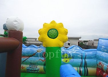 Sewa Komersial Taman Hiburan Inflatable, PVC Tarpaulin Ocean Theme Fun Land
