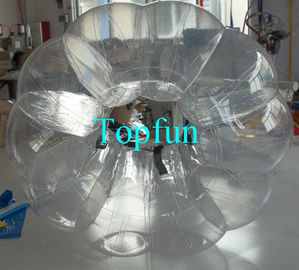 Mainan kustom Inflatable Bumper Bola Dengan 1.0mm PVC / TPU 1.2m Diameter Kelopak Bentuk
