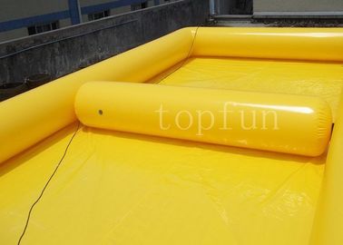 Kuning Square terbuka Inflatable Water Pools PVC Untuk Water Walking Ball