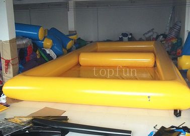 Kuning Square terbuka Inflatable Water Pools PVC Untuk Water Walking Ball