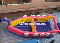 Stitch ganda Inflatable Dragon Boat, Kustom Diperkuat Inflatable Bouncy Barque