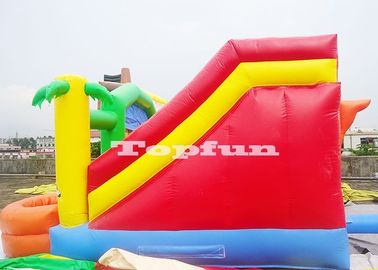 20 kaki Tiup Melompat Castle Kartun Bouncer Dengan Slide Ball Pond