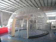 Tenda tiup transparan gelembung terbuka, PVC buatan tangan jelas kubah tenda