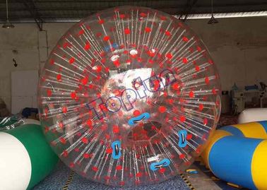 Plato PVC Red Dot Tubuh Zorb Bola Dengan Pegangan Yang Aman Untuk Pesta Pribadi