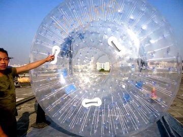 2m Clear Inflatable Zorb Bola Hot Air Sealed Untuk Ramp / Grass Land / Hills