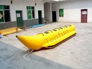 Waterproff Pisang Kuning Inflatable Fly Fishing Boats Dengan PVC Perlindungan Kuat Black Bumper Strip