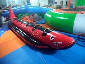 Perahu Hiu Merah Tiup PlatoTowable Menyenangkan Untuk Permainan Air