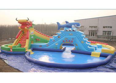 Taman Air Inflatable Outdoor 25m dengan Plato PVC Tarpaulin 0.9mm