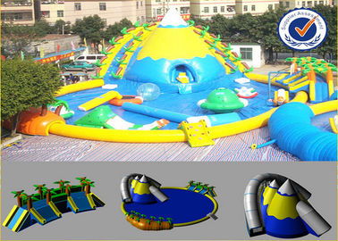 Taman Air Inflatable Outdoor 25m dengan Plato PVC Tarpaulin 0.9mm