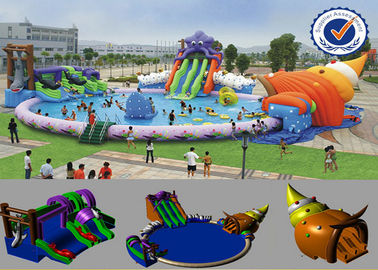 Taman Air Inflatable Outdoor 25m dengan Plato PVC Tarpaulin 0.9mm