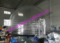 12m PVC Inflatable Tent Gelembung Jelas Air Bukti Kedap Udara Dome