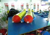 Udara panas dilas tiup perahu pisang kuning merah tahan lama 0.9 mm PVC terpal