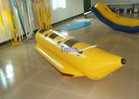 Musim Panas Single Lane Inflatable Fly Fishing Boats 3 Orang Tim Banana Boat Race