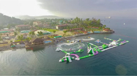 Kursus Rintangan Permainan Taman Air Laut Terapung Infaltable Luar Ruangan