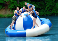 Taman Air Inflatable Saturn Rocker, Spinner Permainan Air Tiup Biru Yang Menarik