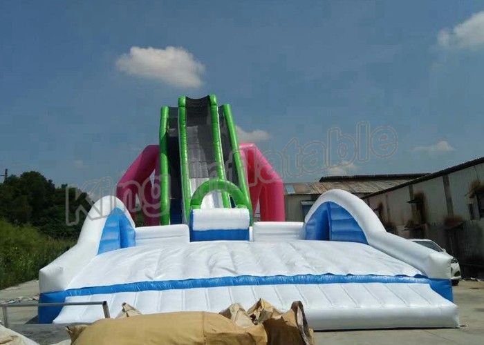 Kustom Menyenangkan Terbang Air Slide Inflatable PVC Dengan Blower