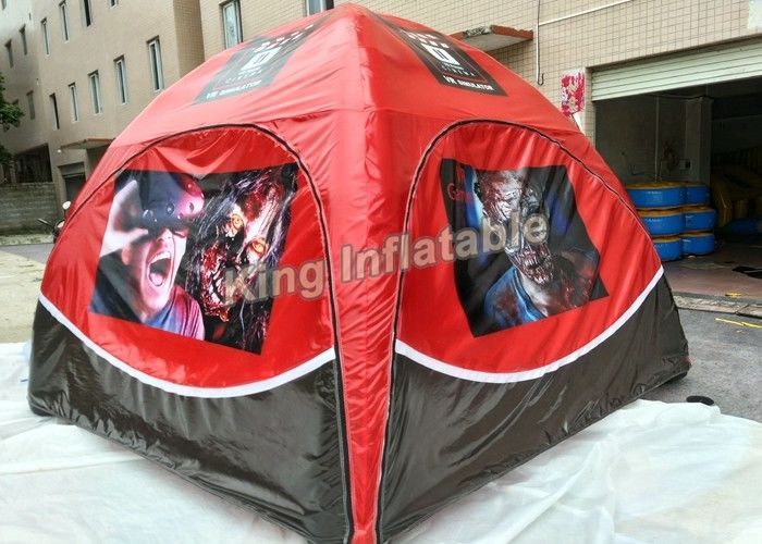 Tenda Acara PVC Tarpauline PVC Tiup Merah Untuk Pameran, Tenda Tiup