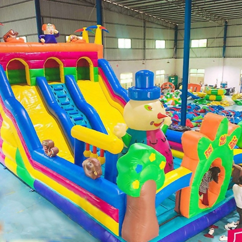 Custom Commercial Pvc Oxford Inflatable Bouncer Bounce House Castle untuk taman bermain anak-anak