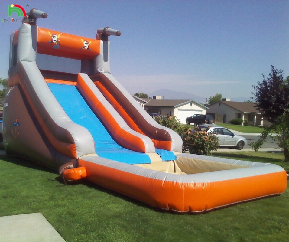 Kualitas Tinggi Murah Air Slide Inflatable dengan kolam air Slide air inflatable untuk anak-anak dan orang dewasa