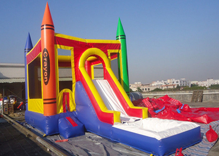 Jenis Castle PVC Tarpaulin Inflatable Jumping Castle Dengan Slide Inflatable Bouncer Castle