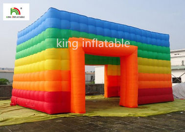 EN14960 Rainbow Inflatable Event Tent 4m Colorful Oxford Untuk Komersial